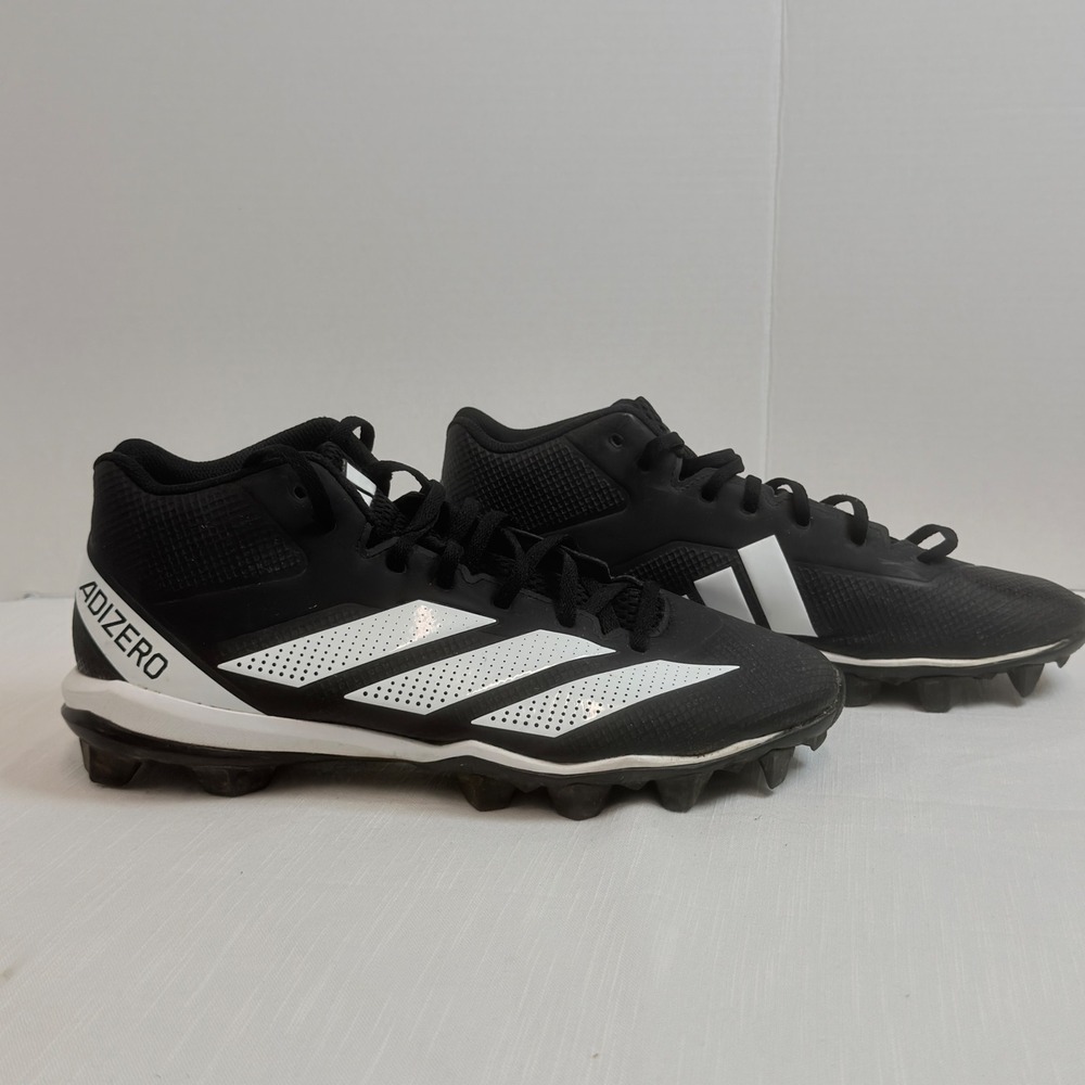 Adidas Adizero Football Cleats Mens 12 Black Good Mid Top Spikes IE3992